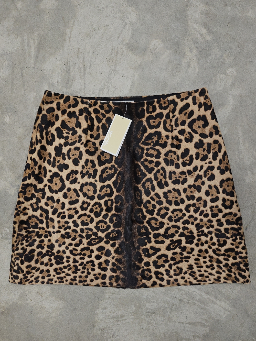 Leopard Print Mini Skirt - Tan & Black
